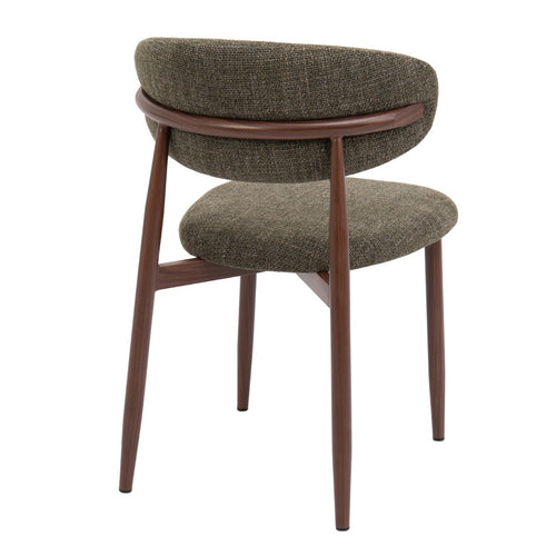 Giga Meubel Eetkamerstoel Alexia - Groen/Walnoot - Set van 2 - vtwonen shop