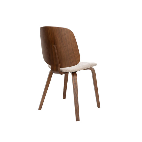 Housecraft Living Walden Eetkamerstoelen Walnoot/Beige - Set van 2