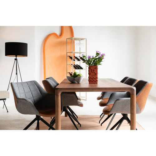 Zuiver Doulton Swivel Eetkamerstoelen armleuning Vintage Bruin - Set van 2