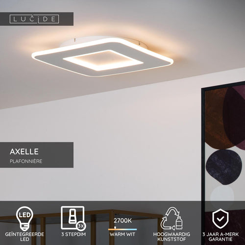 Lucide plafonnière AXELLE - Geïntegreerde LED - Wit