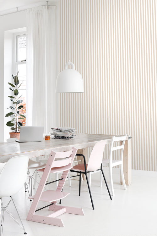 ESTAhome behang strepen beige en wit - 53 cm x 10.05 m - 130949 - vtwonen shop