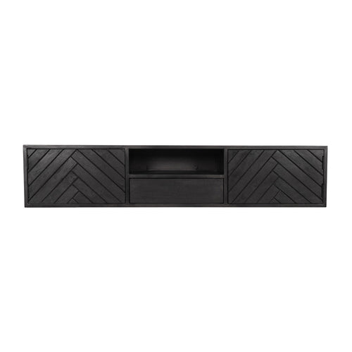 StarFurn Zwevend Tv-meubel New York - Zwart Hout - 160x35x33cm - vtwonen shop
