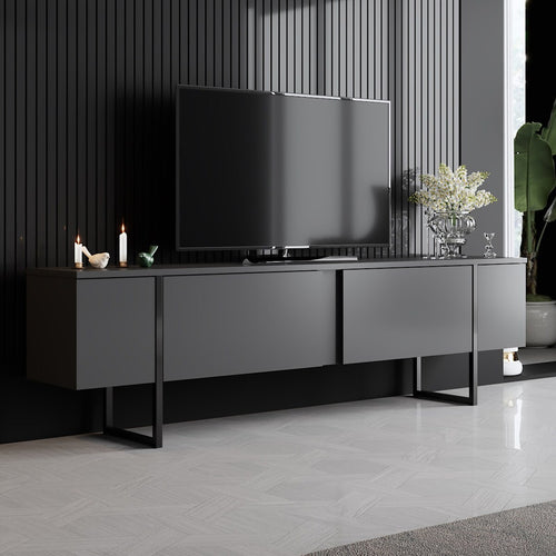 Calicosy - Luxe TV-meubel - Antraciet - 30x180x50 cm