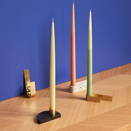 Hübsch kandelaars Crescent - ijzer/terrazzo - 10x6xh4cm - vtwonen shop