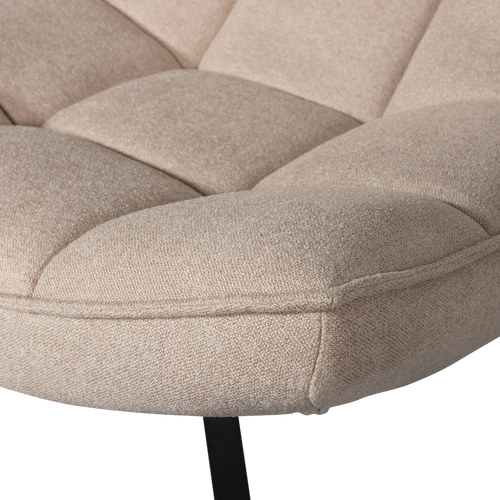 WOOOD draaibare fauteuil Maudi - Polyester - Naturel - 84x74x86 - vtwonen shop