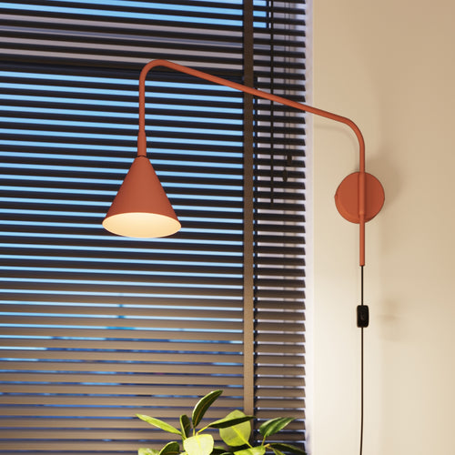 Sollux Lighting Wandlamp NOX rood oker - 14x61x30cm