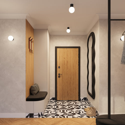Sollux Lighting Wandlamp HALO zwart IP44 - 12x17x12cm