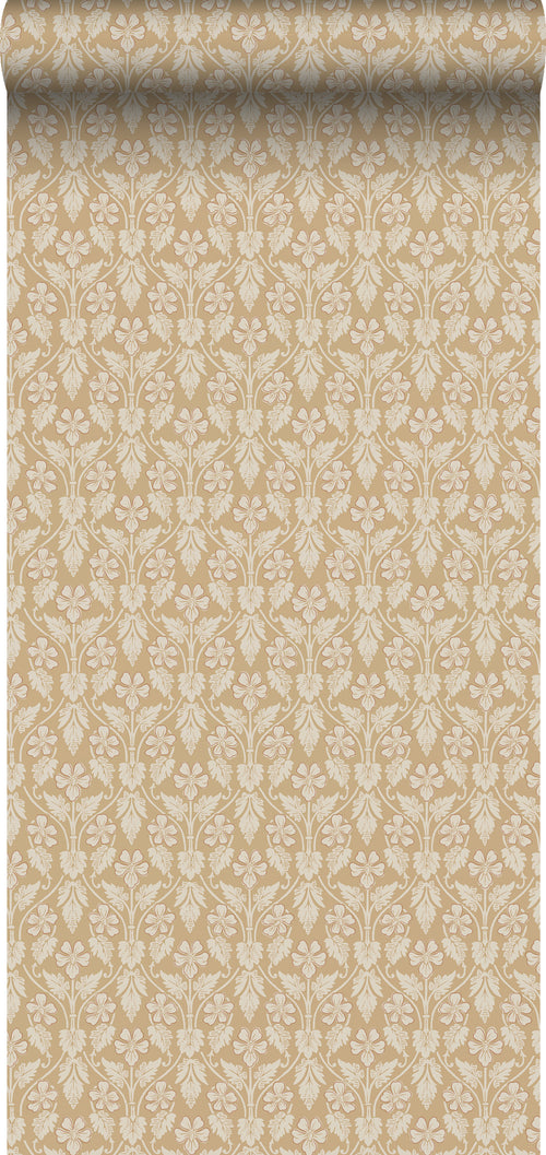 Borastapeter behang bloemen bruin en beige - 53 cm x 10.05 m - 660089 - vtwonen shop