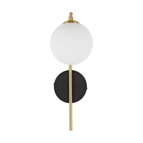 Nova Luce SAVOY Bolvormige wandlampen in opaal, satijngoud en matzwart, LED G9 1x5W