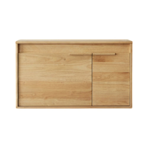 Tikamoon Badkamermeubel in massief hevea eikenkleur 90 cm - Naturel