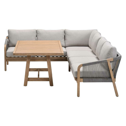 Garden Impressions lounge dining set Alora grey sand - 3-delig links