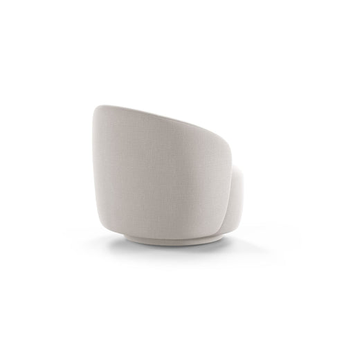 Cosmopolitan Design - Draaistoel Savona structurele stof lichtbeige - 83x86x76.5cm