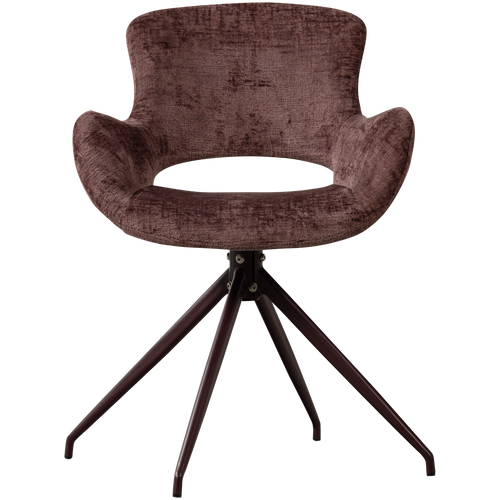 WOOOD eetkamerstoel Eliva - Structure Velvet - Paars - Set van 2 - vtwonen shop