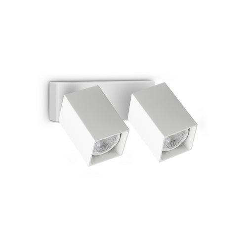 Ideal Lux DYNAMITE Vierkante dubbele plafondspot wit 2x GU10