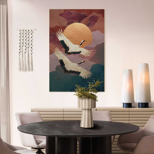 Reinders schilderij Vliegende Kraanvogels - 60x90cm