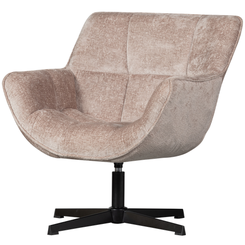WOOOD draaibare fauteuil Wibo - Chenille - Taupe - 94x71x83 - vtwonen shop