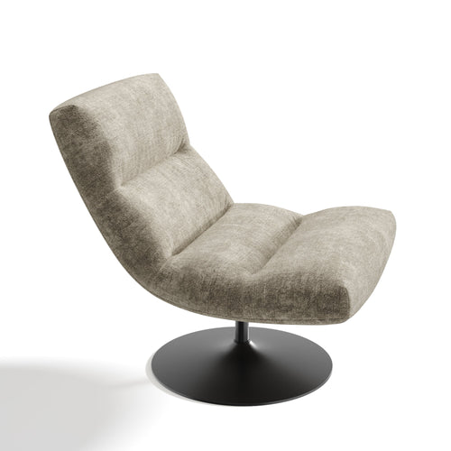 Premium Interiors - Draaistoel ROMA - velours met structuur mol 77cm