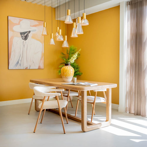 DÉJA Living Eettafel Loja - Rechthoek Naturel Mangohout - 250x90x76cm