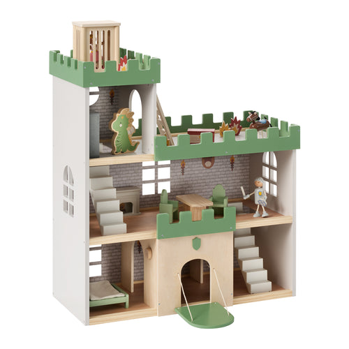 Petite Amélie Houten Poppenhuis Ridderkasteel - Incl. poppen en 17 accessoires - vtwonen shop