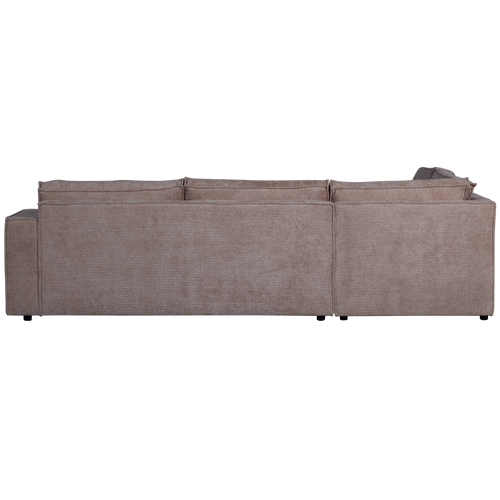 Basiclabel hoekbank links Hajo - Chenille - Taupe - 84x283x197 - vtwonen shop