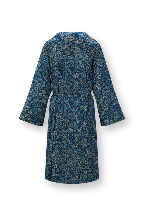Pip Studio - Naomi Kimono Dames - Daisy Dreams - Blauw - XXL