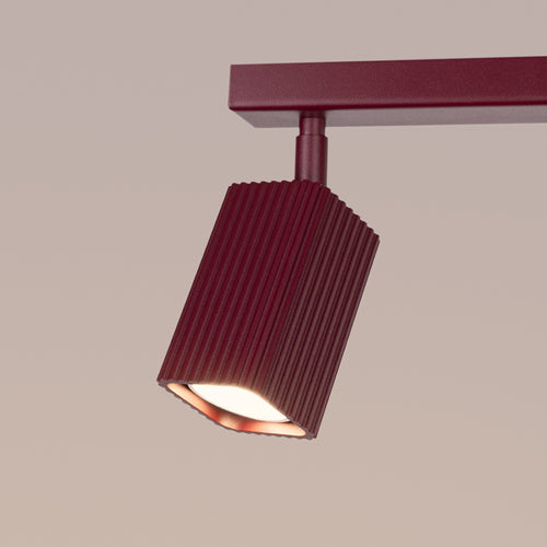 Sollux Lighting Plafondlamp RAYO 3L bordeaux - 45x6x16,5cm