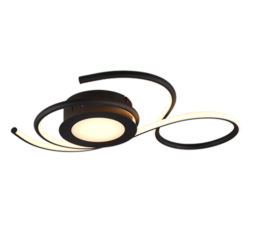 Trio Leuchten plafondlamp Jive - 2 lichts - 50  x 7   cm - zwart - vtwonen shop