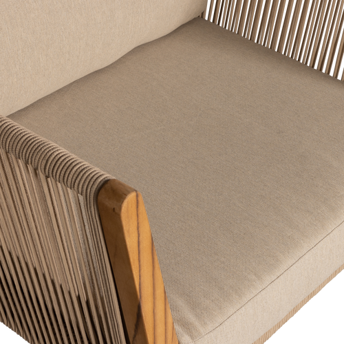 WOOOD loungestoelen San Remo - Teak - Zand - 70x88x96 - vtwonen shop