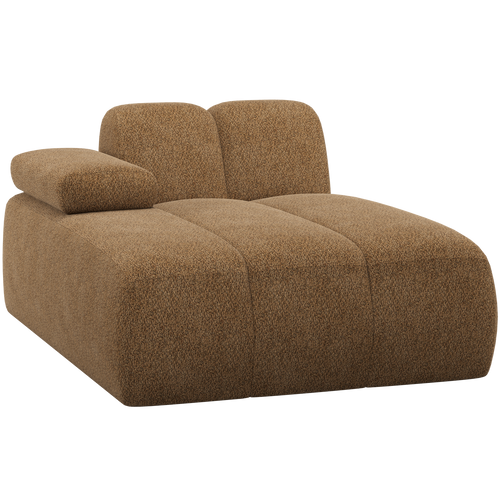WOOOD chaise longue element bank links Mojo - Wollig - Honinggeel - 74x124x162