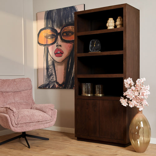 StarFurn Boekenkast Brussel - Bruin Hout - 90x45x200cm - vtwonen shop