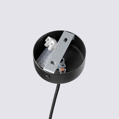 Sollux Lighting Hanglamp PELTA 1 zwart/geel - 30x30x126cm