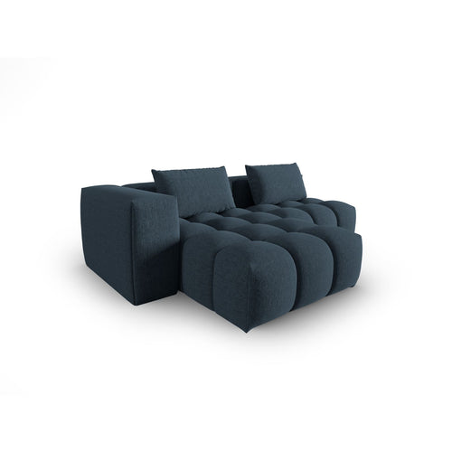 Cosmopolitan Design - Modulaire hoekbank links Verona 3-zits, structurele stof donkerblauw - 145x205x70cm