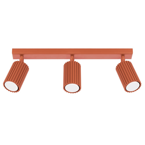 Sollux Lighting Plafondlamp KARBON 3L rood oker - 45x6,5x16,5cm
