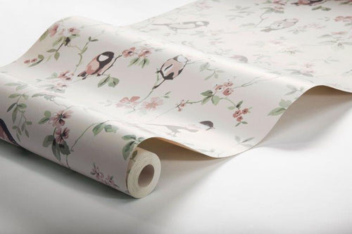 Borastapeter behang bloemen en vogels beige - 53 cm x 10.05 m - 660392 - vtwonen shop