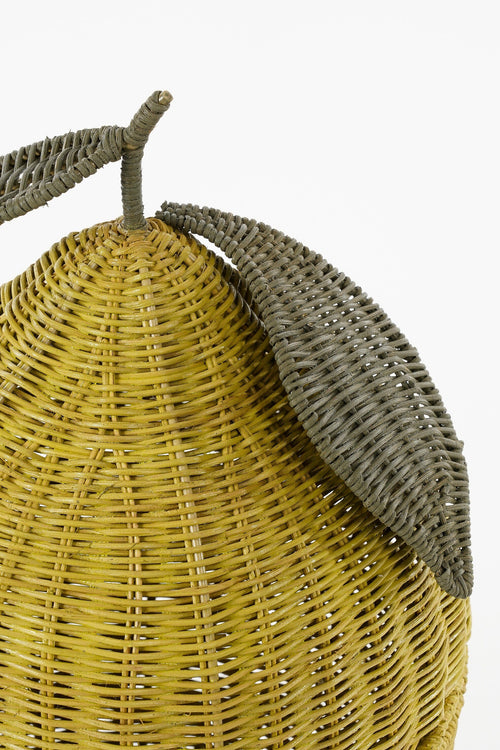 Mica Decorations  Opbergmand met Deksel - Set van 2 - H48 x Ø30 cm - Rotan - Geel - vtwonen shop
