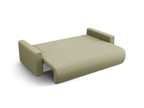 Cosmopolitan Design Slaapbank met opbergdoos Belfast 3-zits, structurele stof asperge - 105x238x84cm