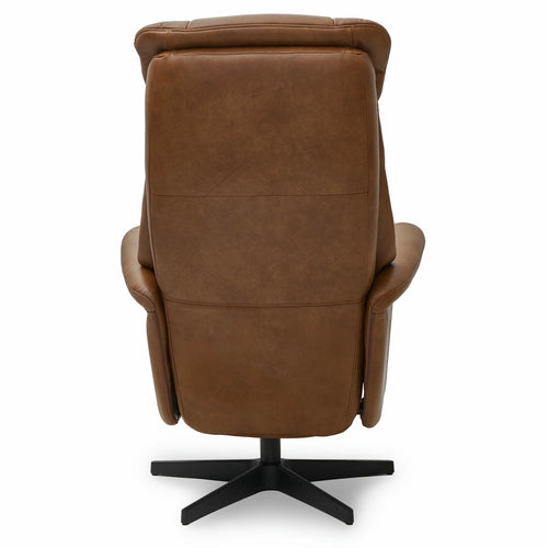 Furnhouse elektrische relaxfauteuil Bonanza - Cognacbruin - Draaibaar - 83x76x115
