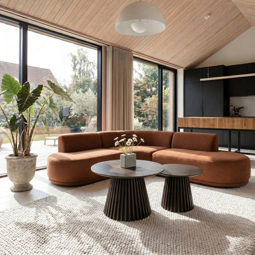 Furnhouse ronde salontafel Svendborg - Gerookt eikenhout - Ø 80 cm