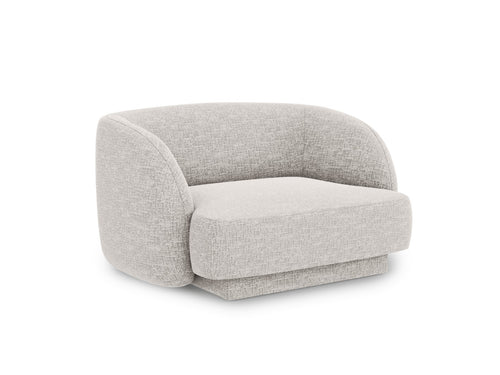 Micadoni Fauteuil Miley chenille, lichtgrijs - 90x103x70cm