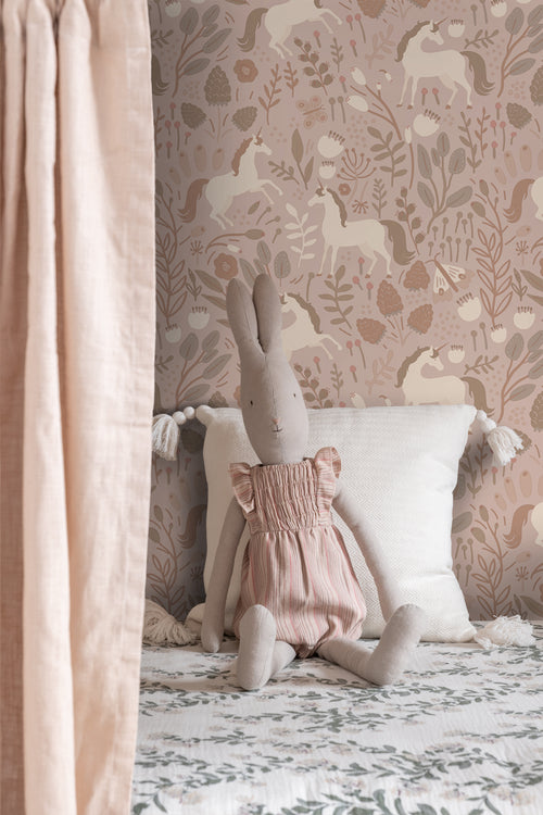 ESTAhome behang unicorns oudroze - 53 cm x 10.05 m - 139876