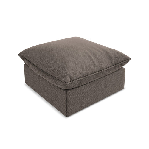 LaMiaSofa Poef Ravenna - bouclé - chocolade - 75x75x45