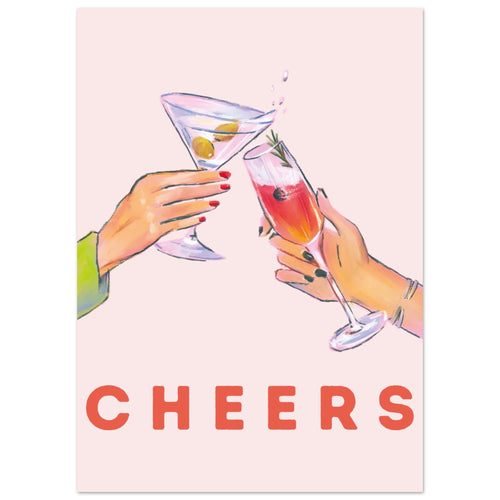 Artfulprints  Cheers with cocktails   poster 50x70 cm - vtwonen shop