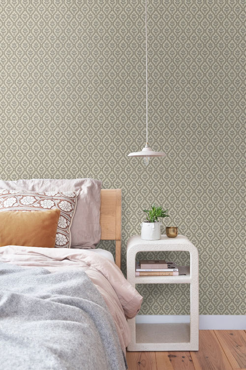ESTAhome behang vintage bloemen grijs - 50 x 900 cm - 132012