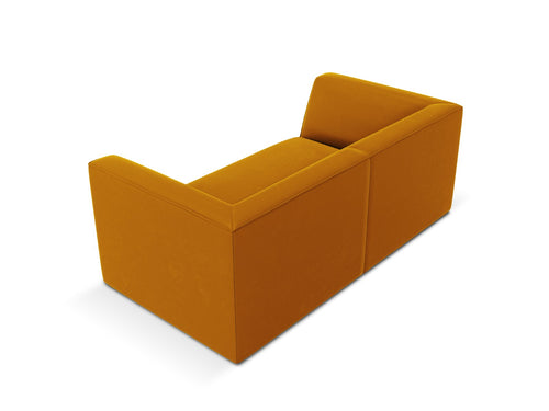 Micadoni Bank Ruby 2-zits, flueel, geel - 93x174x69cm