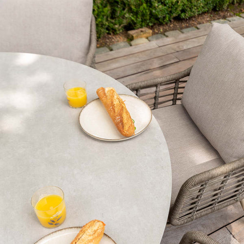 4 Seasons tuintafel Donato Ø160 cm latte incl Lazy Susan