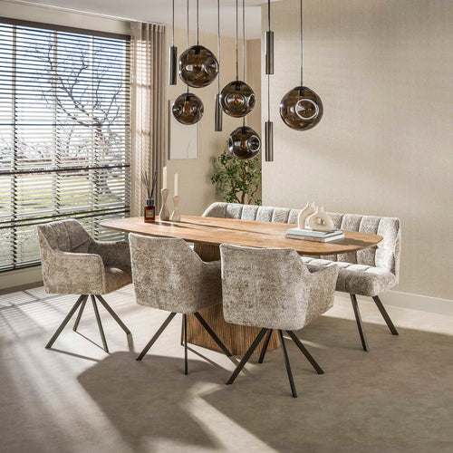 Giga Living Hanglamp Stellar Pendel - Bruin Metaal - 135x60x150cm