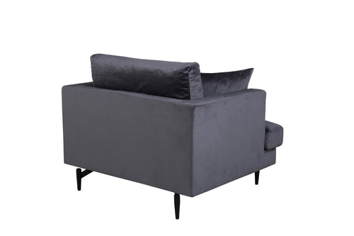 BRAM Fauteuil Matis - Grijs Velours - vtwonen shop