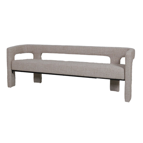 DÉJA Living Eetkamerbank Seto - Beige Stof - 200x54x68cm
