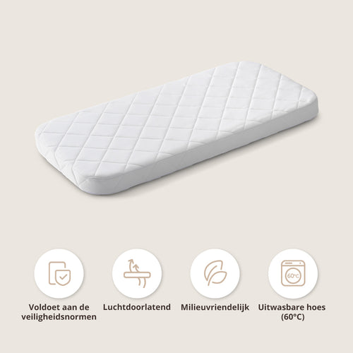 Petite Amélie Peutermatras ovaal – 70x140 cm - Duurzame materialen - Wasbaar op 60° - vtwonen shop