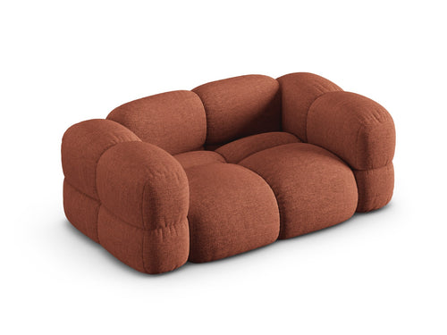 Cosmopolitan Design Bank Loretto 2-zits, structurele stof koraal - 100x180x68cm